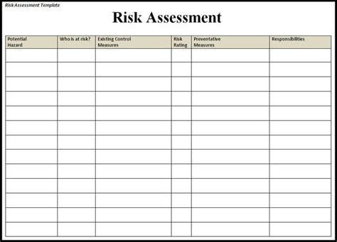 Image result for risk assessment template | Risk analysis, Word ...