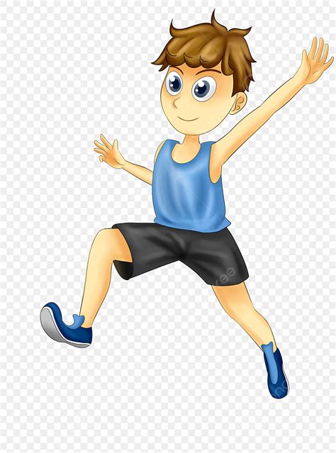 Long Jump PNG Image, Long Jump Boy Cartoon Illustration, Long Jump, Sports, Boy PNG Image For ...