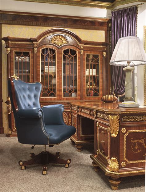 classic italian decor | classic office furniture classic desk english library decor Classic ...