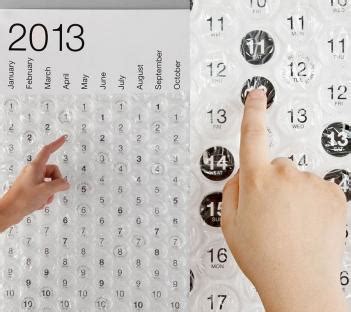 Bubble Wrap Calendar