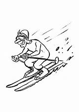 Olympic Skiing Coloring Pages sketch template