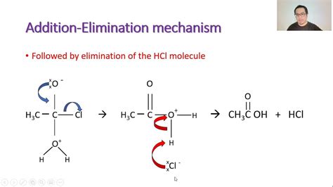 Addition-Elimination Mechanism of Acyl Chloride with nucleophiles - YouTube