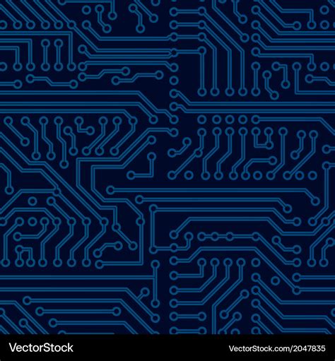 Circuit board seamless pattern Royalty Free Vector Image