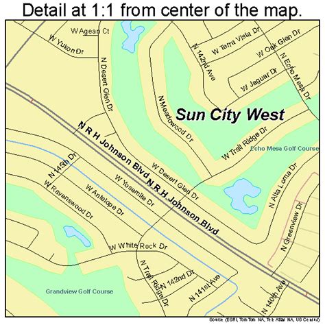 Sun City West Arizona Street Map 0470355