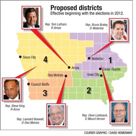 Redistricting map shows Braley and Loebsack, Latham and King thrown together | Political News ...