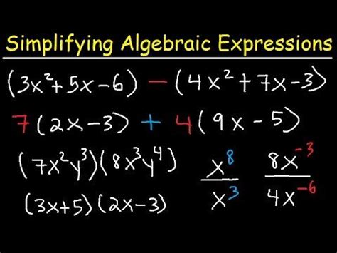 How to Simplify Algebraic Expressions