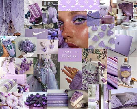 Lavender Light Purple Aesthetic Wall Collage Kit / Soft Purple - Etsy