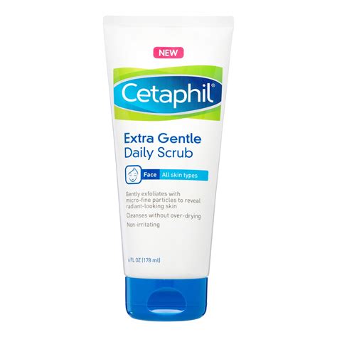 Cetaphil Extra Gentle Daily Scrub, Exfoliating Face Wash For Sensitive and All Skin Types, 8 Oz ...