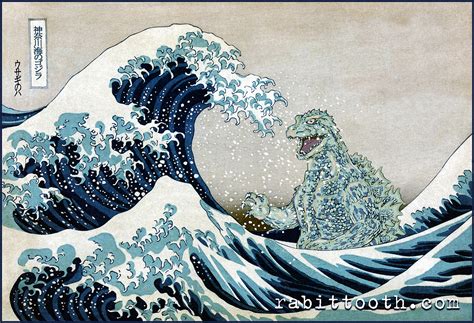 Godzilla Off Kanagawa ( Hokusai / Godzilla ) by Rabittooth on DeviantArt