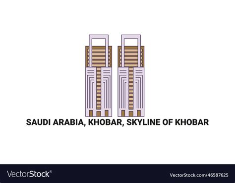 Saudi arabia khobar skyline of khobar travel Vector Image