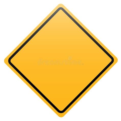 Yellow Triangle Road Sign Isolated on White Stock Vector - Illustration ...