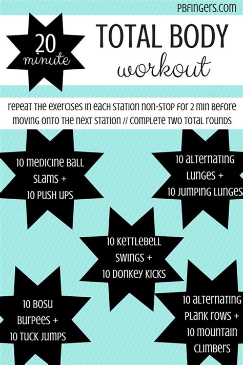 20 Minute Total Body Workout - Peanut Butter Fingers