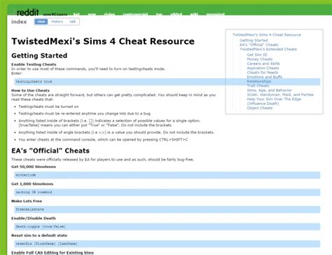 The Sims 4: TwistedMexi's Sims 4 Cheat Resource | SimsVIP