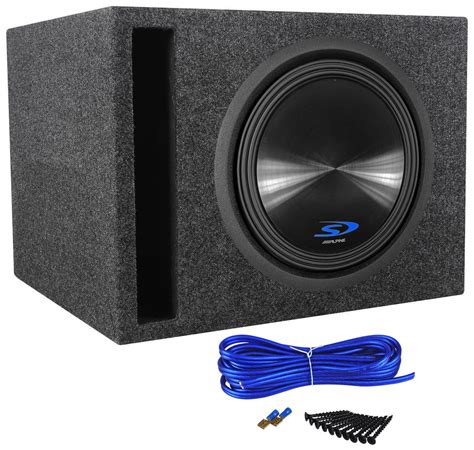 Alpine Type-S SWS-12D2 12" 1500 Watt Car Subwoofer and Vented Sub ...