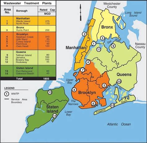 Nyc Wastewater Treatment Plants Map