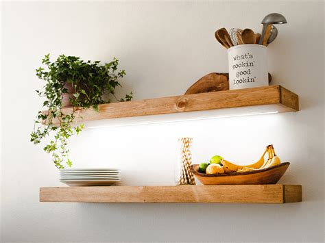 Floating Shelf With LED Lights Kitchen Shelving FREE - Etsy Canada