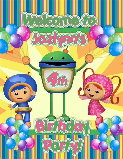 Team Umizoomi Printable Happy Birthday Sign | Team umizoomi birthday, Team umizoomi, Team ...