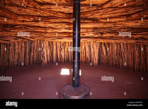 Interior of Native American Hogan in Monument Valley Navajo Tribal ...