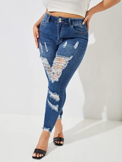 Plus Size Jeans | Fashion Plus Size Jeans | SHEIN ASIA