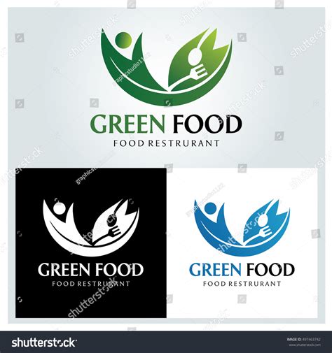 Green Food Logo Design Template Vector Stock Vector (Royalty Free) 497463742 | Shutterstock