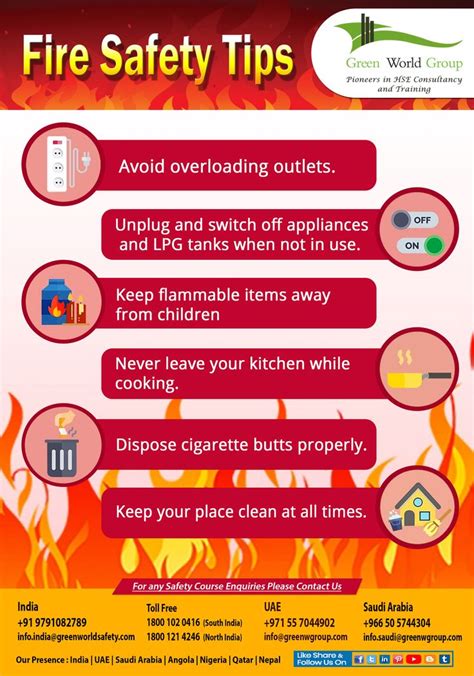 General Safety Tips for Fire Safety | Fire safety tips, Fire safety poster, Fire safety