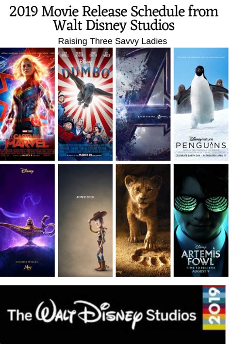 2019 Disney, Disney Pixar, Marvel and Lucasfilm Movie Release Schedule