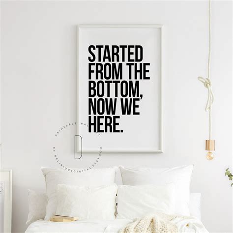 Started From the Bottom Rap Lyrics Wall Art Rap Poster Hip - Etsy