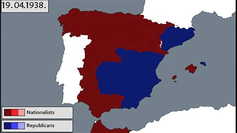 Spanish Civil War Map 1936