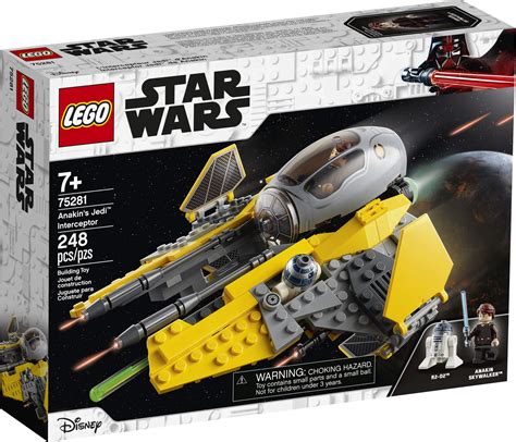 LEGO Star Wars Anakin’s Jedi Interceptor 75281 Building Toy for Kids, Anakin Skywalker Set to ...