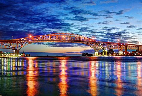 Blue Water Bridge: Port Huron, MI Photo by Bob Brewer | Port huron, Port huron michigan, Mi photos