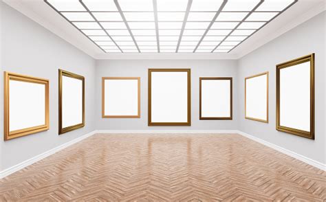 Bright Gallery Museum Room Stock Photo - Download Image Now - iStock