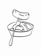 Sausage Coloring Pages sketch template
