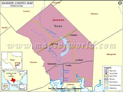 Jackson County Map, Texas