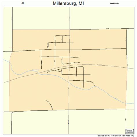 Millersburg Michigan Street Map 2654120