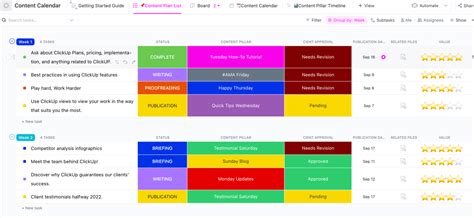 10 Free Content Calendar Templates in Excel, Sheets, & ClickUp 2023 (2023)