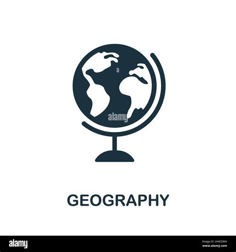 Geography icon. Monochrome sign from school education collection. Creative Geography icon ...