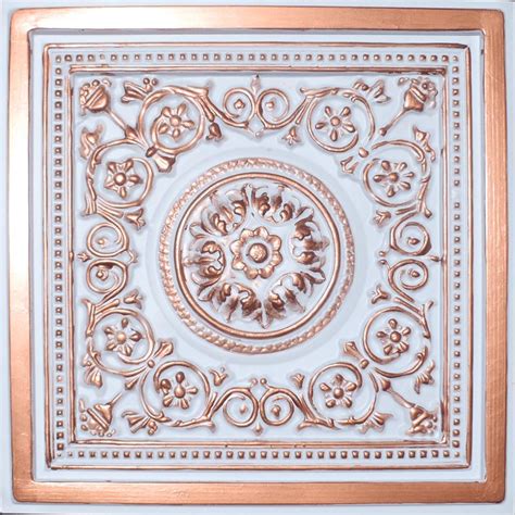 24"x24" Majesty Accent Copper White PVC 20mil Ceiling Tiles | Ceiling tiles, Decorative ceiling ...