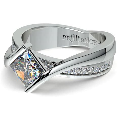 Princess Cut Bezel Set Engagement Ring (1.25 carat)