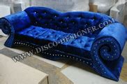 BAROQUE DISCO SOFA - Velvet Blue