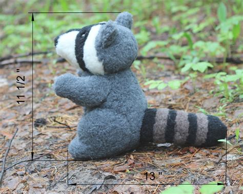 Stuffed animal pattern Raccoon sewing pattern. Softie DIY | Etsy