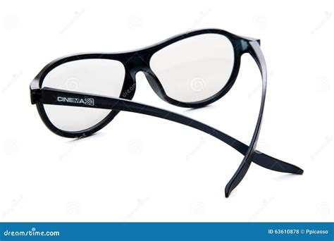 Glasses In A Black Plastic Frame Isolated Over The Stock Photo - Image of eyeglasses, magnify ...