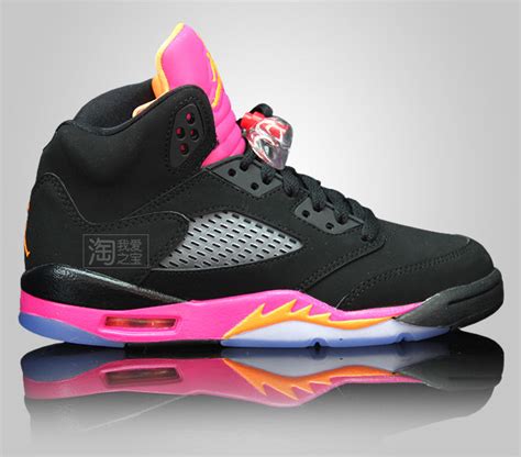 Air Jordan 5 Retro GS - Black/Orange-Pink | Complex