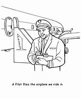 Pilot Coloring Pages  Best For Kids sketch template