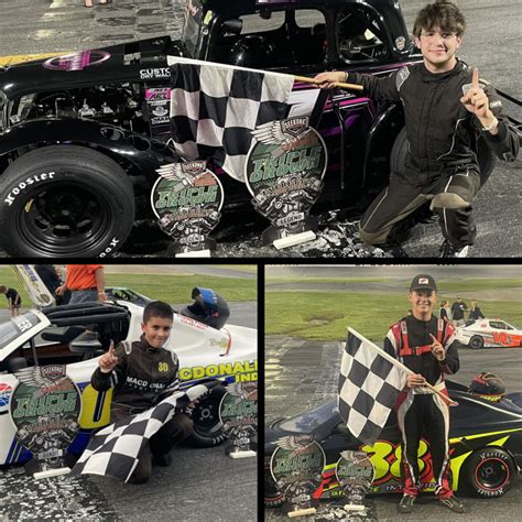 Jacob Burns, David Bernier, and Bryson Robidoux win Features and Triple Crown Titles Friday at ...