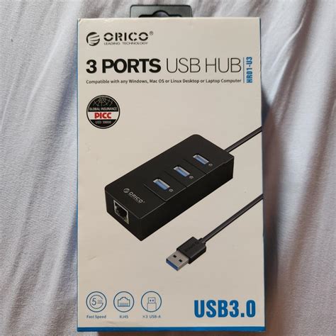 3 Ports USB Hub with LAN Port (USB 3.0), Computers & Tech, Parts ...