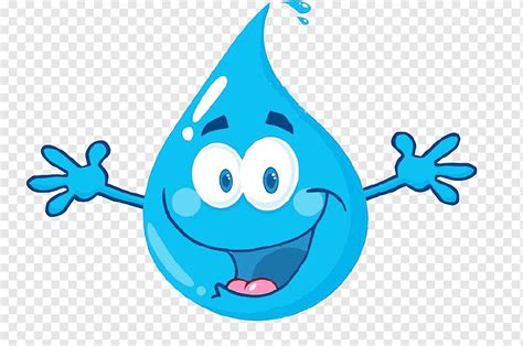 Cartoon Drop, cartoon water, cartoon Character, smiley, illustrator png | PNGWing