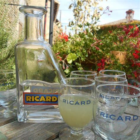 Set of Six French Ricard Pastis Glasses and Vintage Ricard | Etsy ...