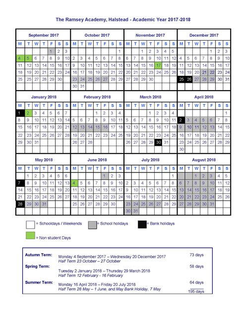 Term Dates - The Ramsey Academy, Halstead