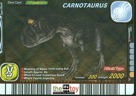 Dinosaur King Carnotaurus Move Card