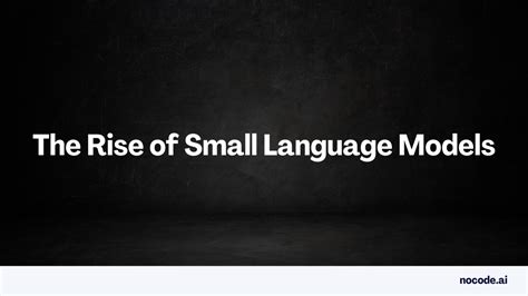 The Emergence of Small Language Models